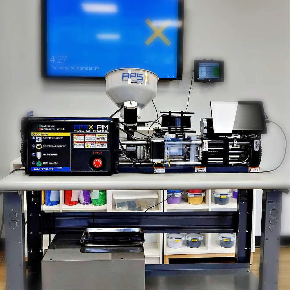 APSX-PIM V3 Desktop Injection Molding Machine – 5-Ton Clamp | 30 cc Shot | Engineering Resins