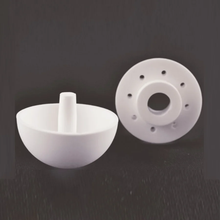 Technical ceramic hemisphere and flange disc – 3DCeram SLA printed components