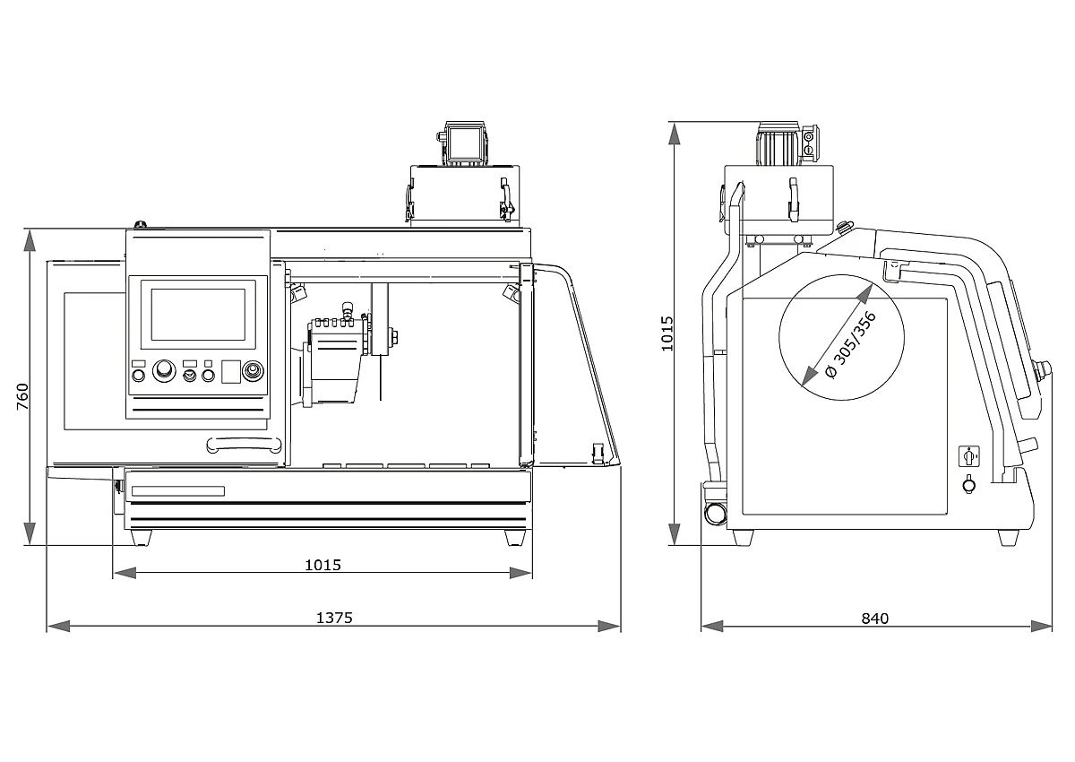 QATM QCUT 350 A Abrasive Cut-off Machine – Ø 135 mm Capacity | Automatic Wet Sectioning