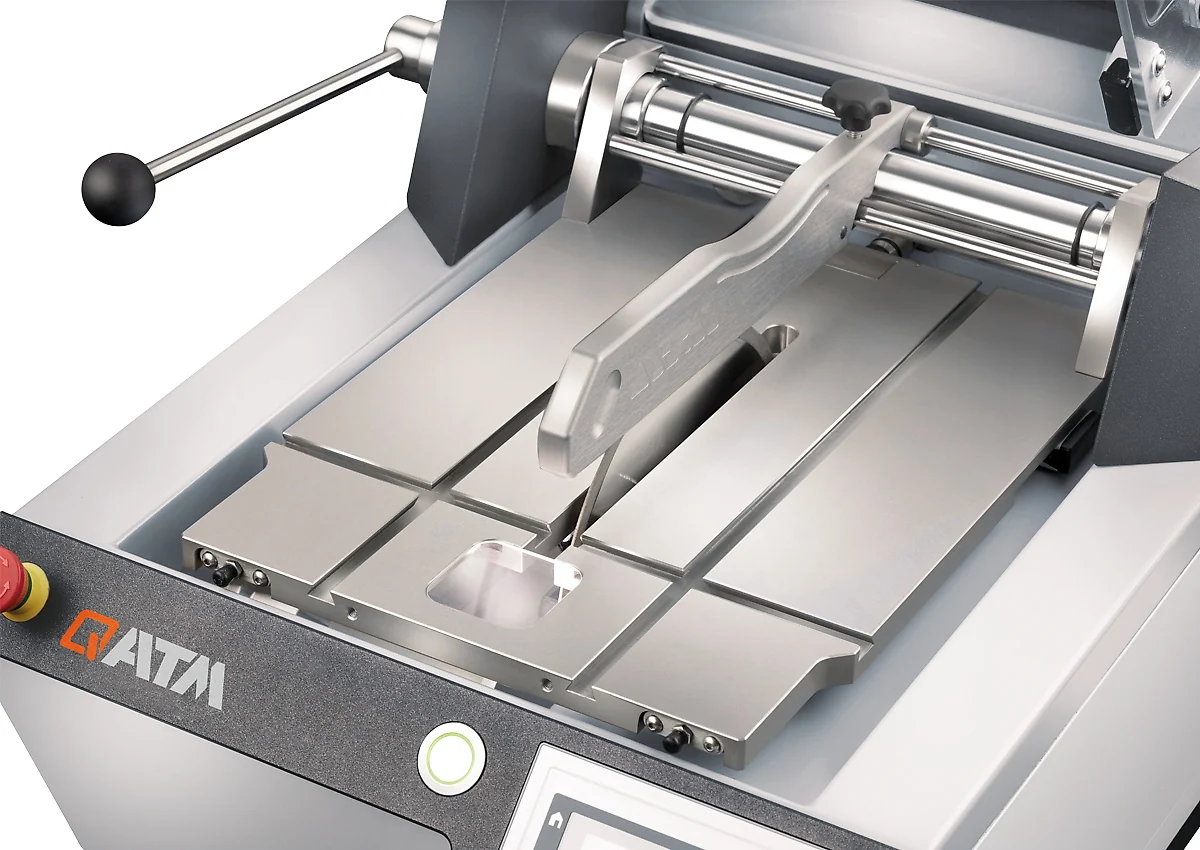 QATM QCUT 150 A Precision Cut-off Machine – Ø 40 mm, Force-Controlled | Automatic Benchtop
