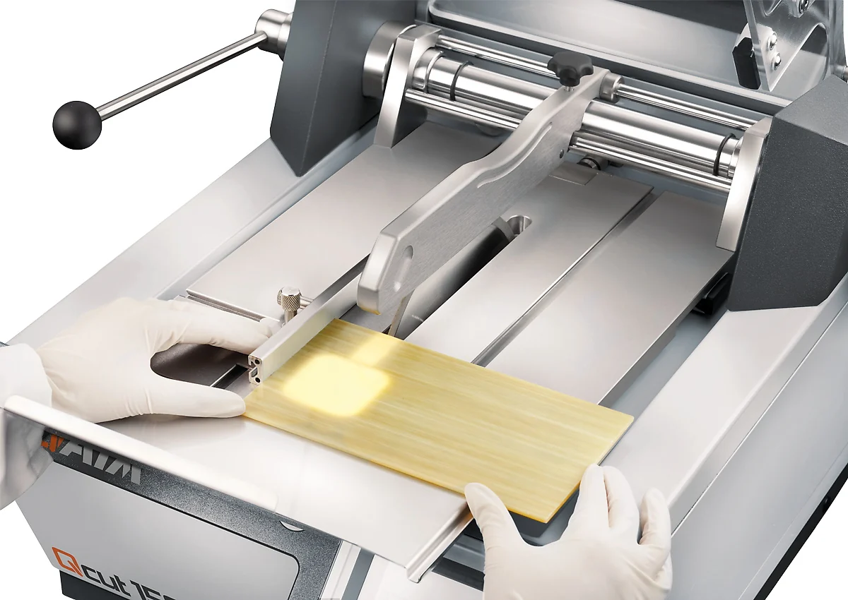QATM QCUT 150 A Precision Cut-off Machine – Ø 40 mm, Force-Controlled | Automatic Benchtop
