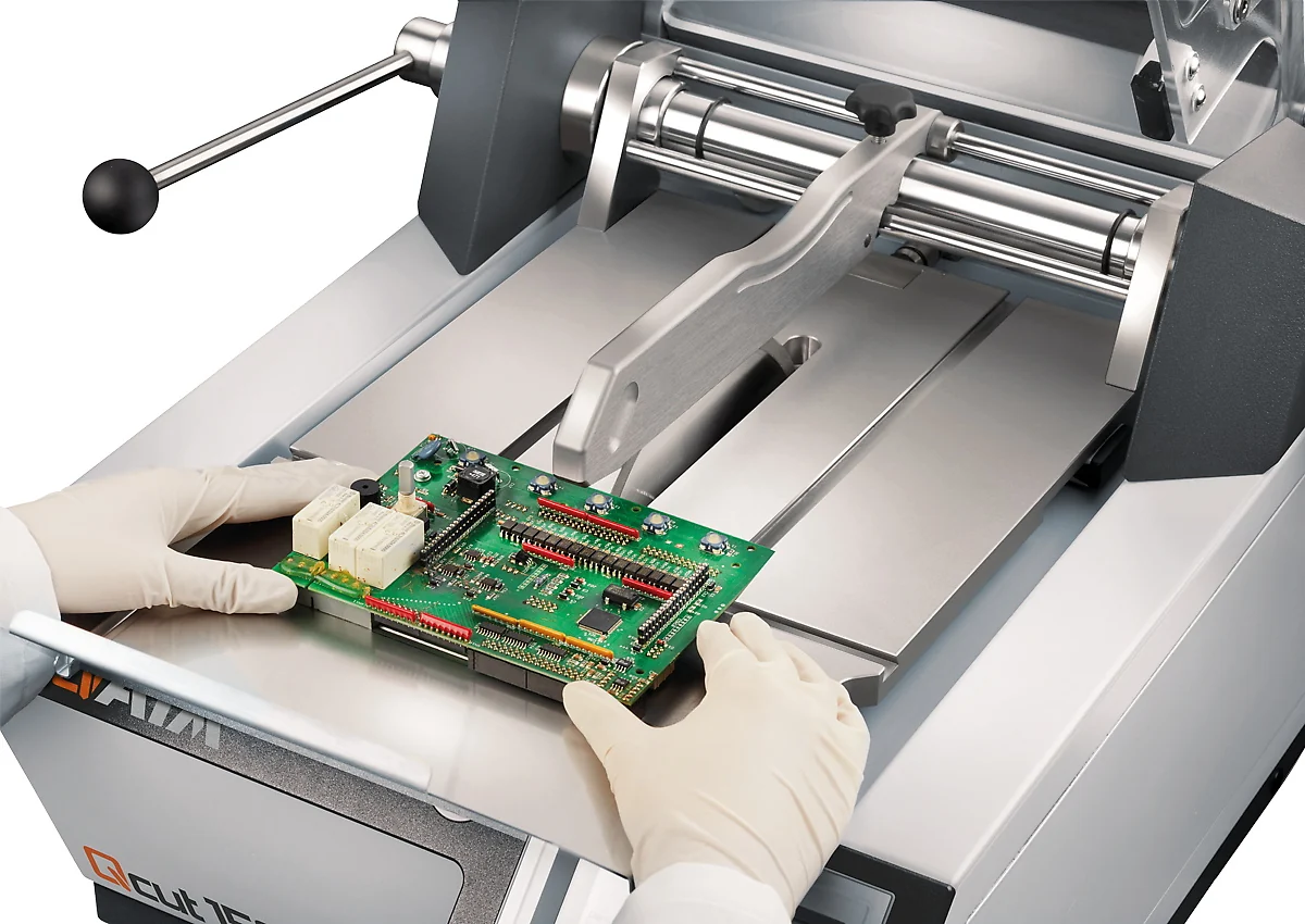 QATM QCUT 150 A Precision Cut-off Machine – Ø 40 mm, Force-Controlled | Automatic Benchtop