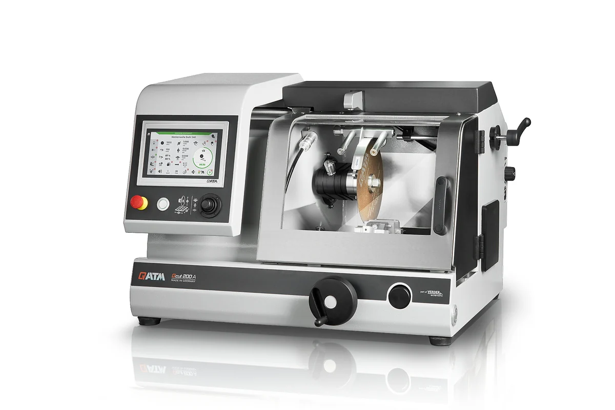 QATM QCUT 200 A automatic precision cut-off machine – benchtop metallographic sectioning