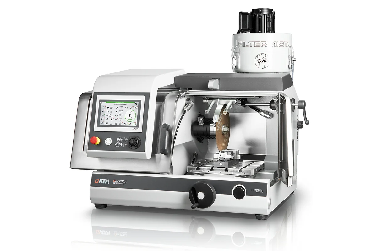 QATM QCUT 200 A Precision Cut-off Machine – Ø 75 mm Capacity | Automatic Benchtop Sectioning