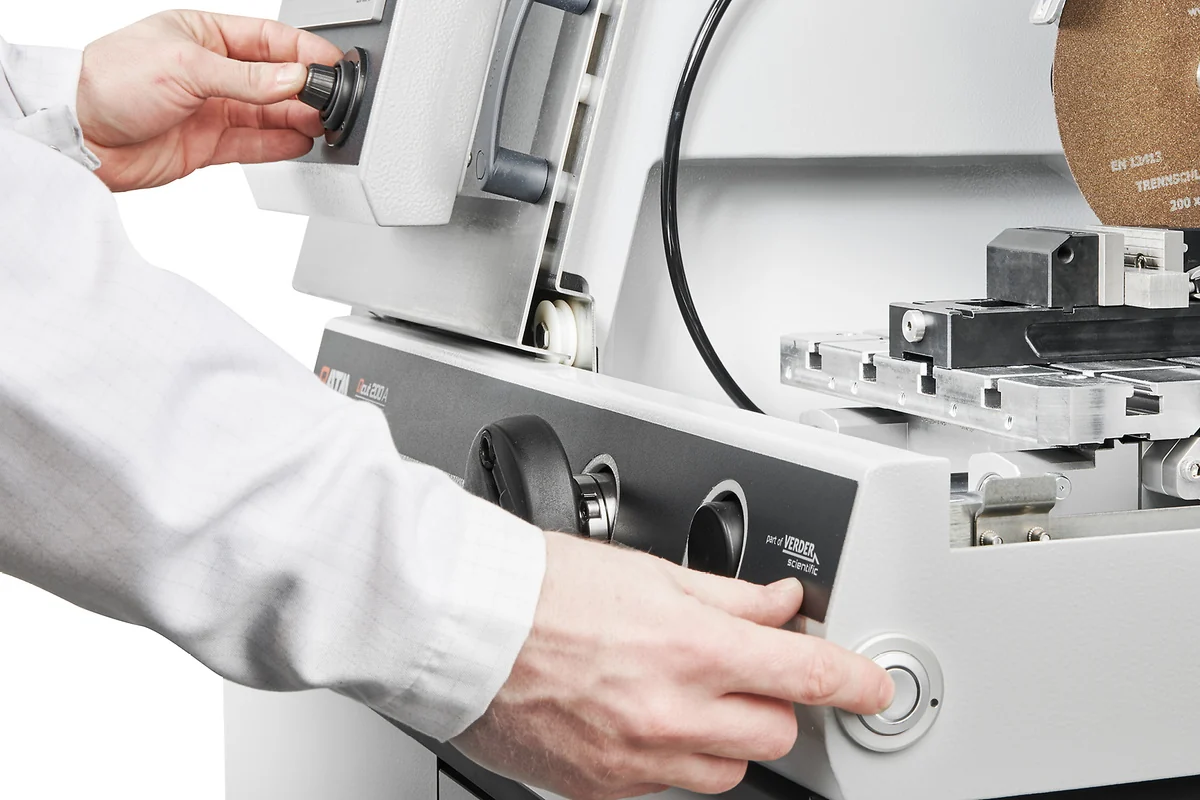 QATM QCUT 200 A Precision Cut-off Machine – Ø 75 mm Capacity | Automatic Benchtop Sectioning