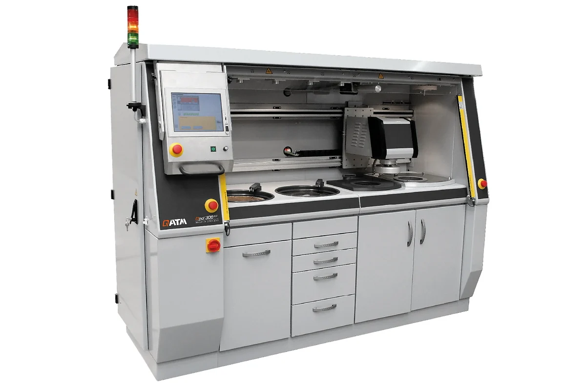 QATM QPOL 300 BOT Fully Automated Grinder-Polisher – 4–8 Stations | Cleaning & Drying