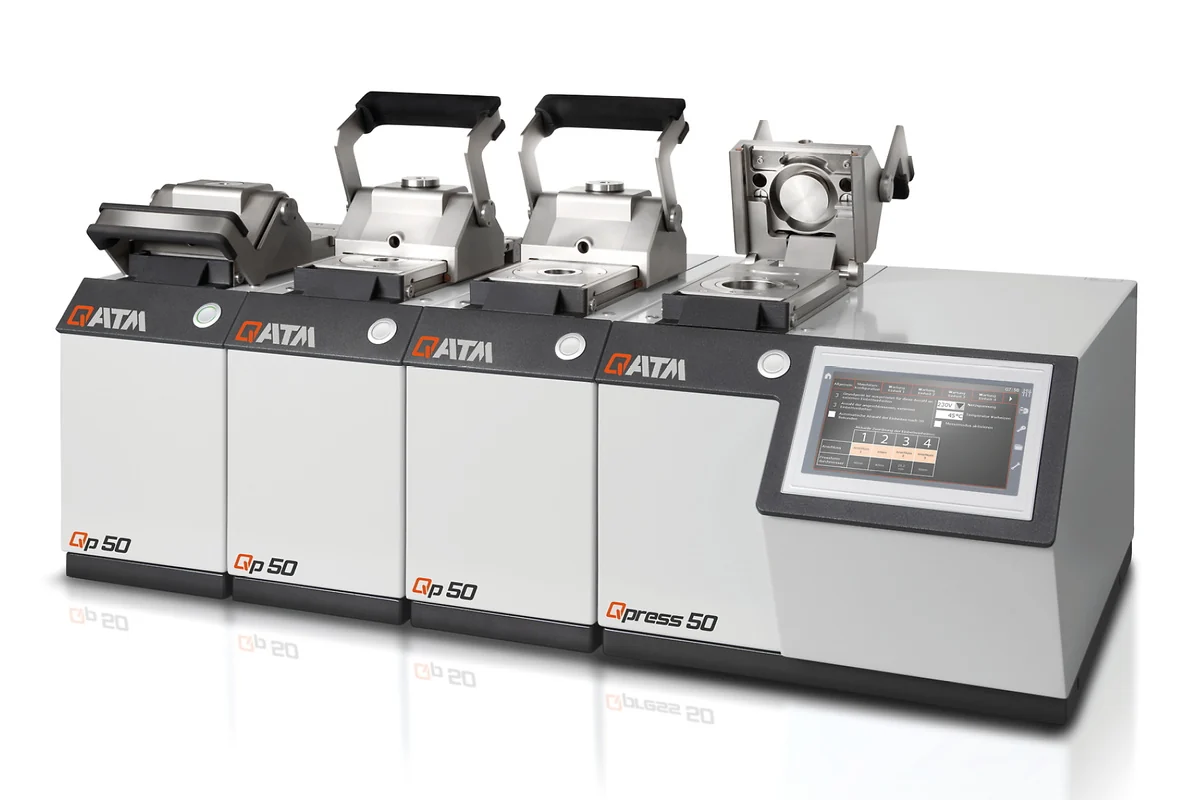 QATM QPRESS 50 Modular Hot Mounting Press – Up to 4 Stations | Ø 25.2–50 mm