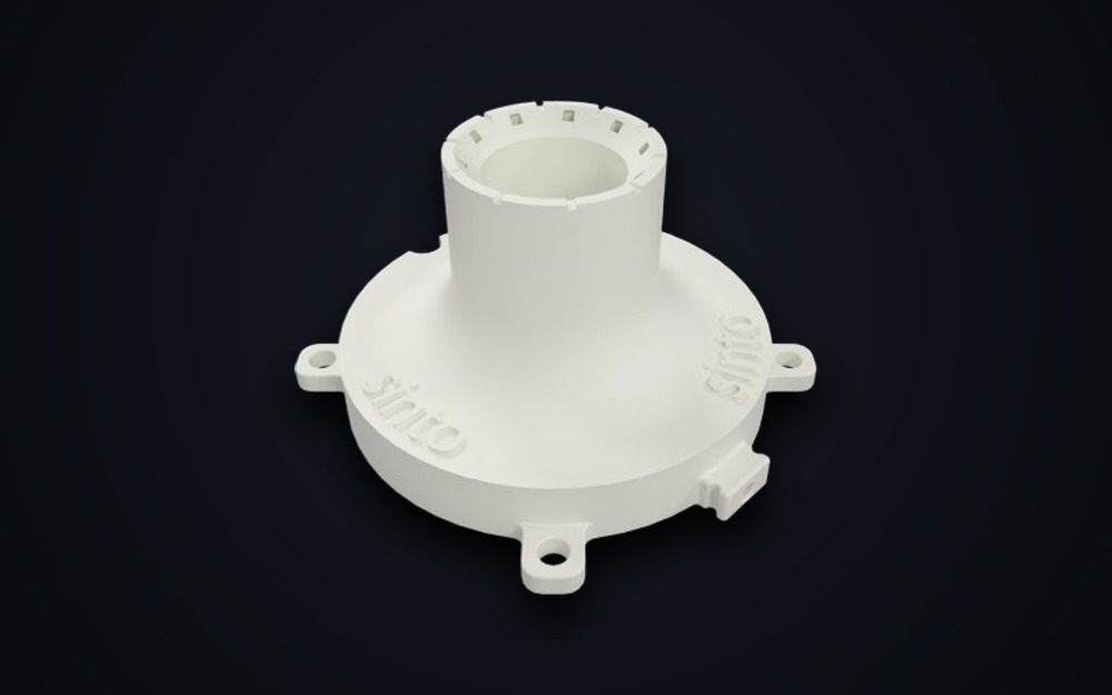 3D-printed ceramic laser cup for optics