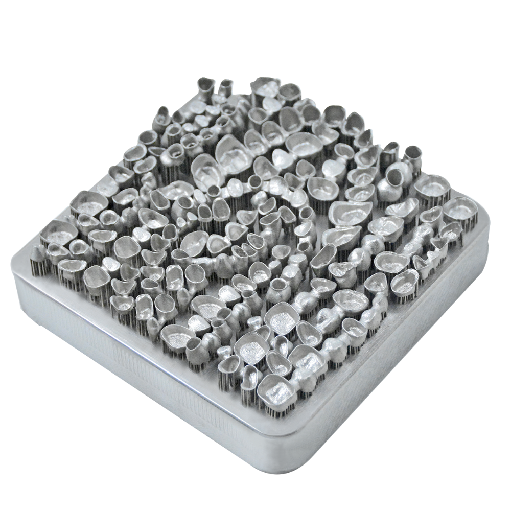 3D printed metal crowns