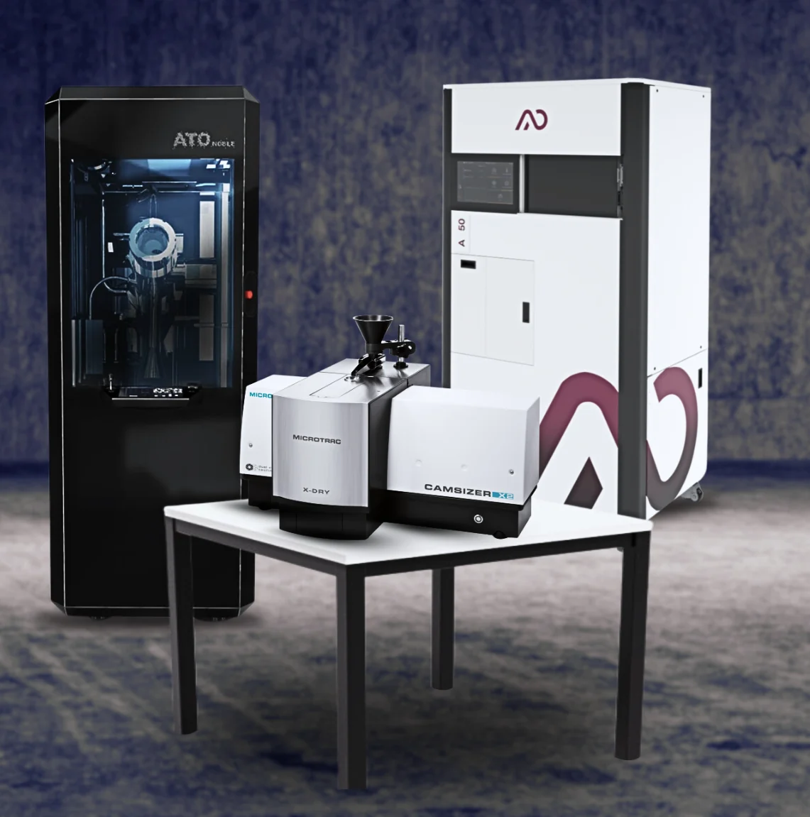 Jewelry Bundle: ATO Noble precious-metal atomizer, CAMSIZER X2+ analyzer and AO Metal A100 LPBF printer