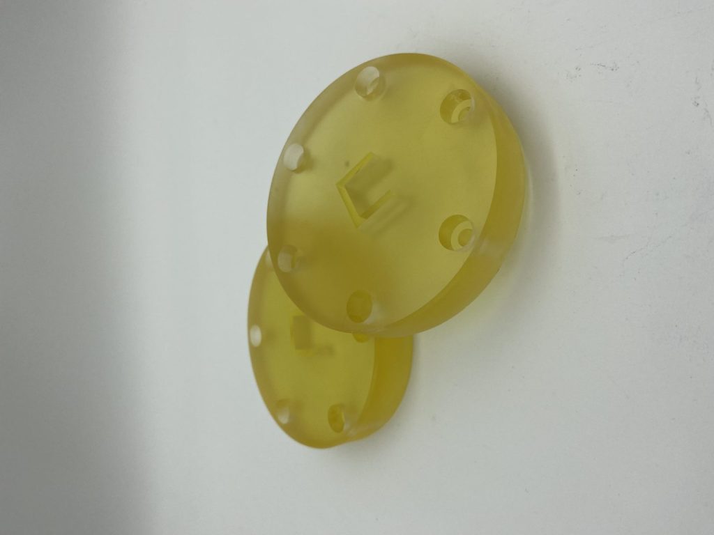 Cubic Ink High Temperature 1901 VP printed translucent flange parts