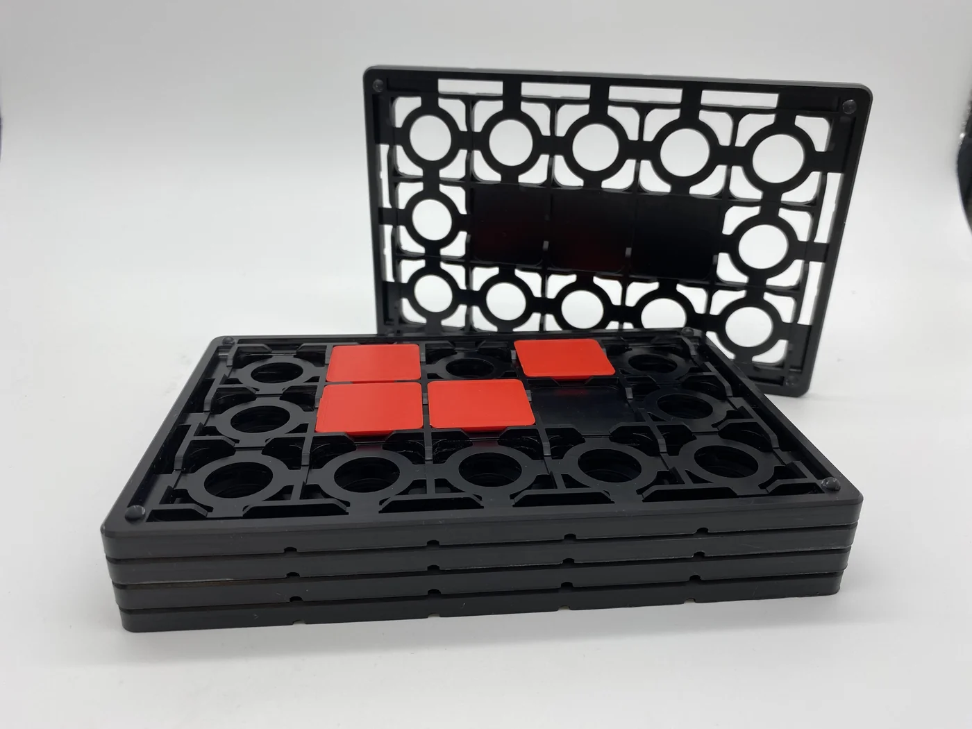 ESD component handling trays 3D printed in ALTANA Cubic Ink HP 4-2800 VP-ESD