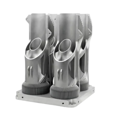 3D Printed part on metal build plate from AlSi10Mg Aluminum Alloy Additive Plus
