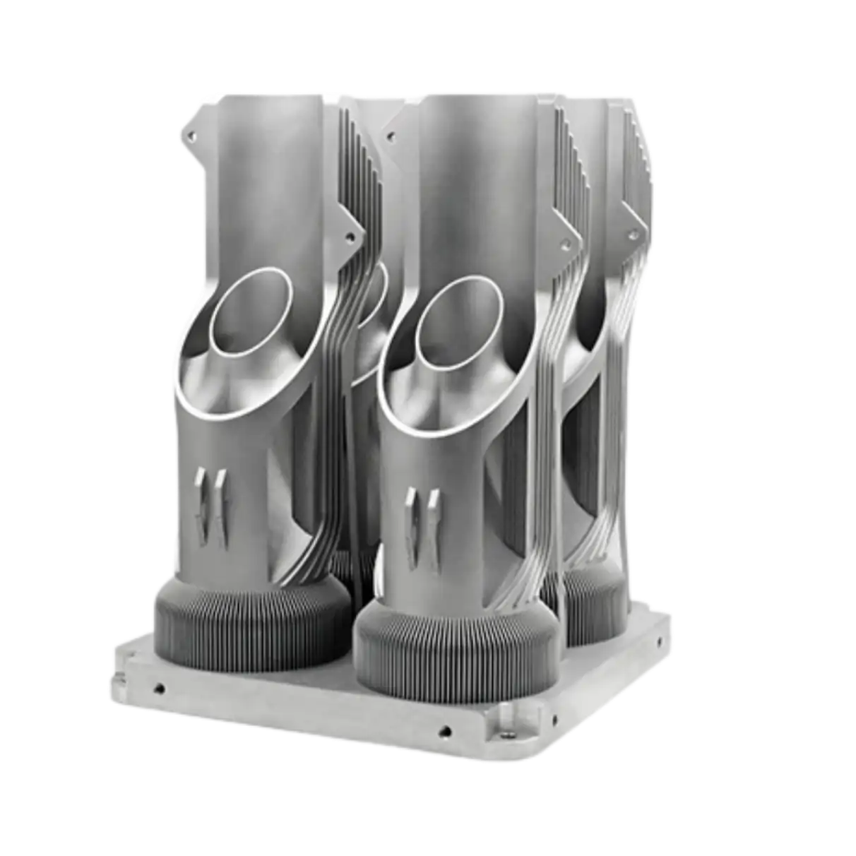 3D Printed part on metal build plate from AlSi10Mg Aluminum Alloy Additive Plus