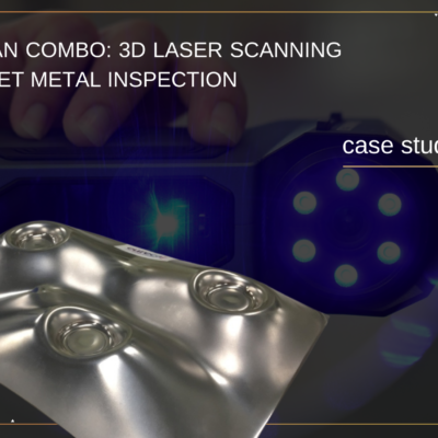 banner FreeScan Combo 3D laser scanner for sheet metal inspection, high-precision scanning of metal parts