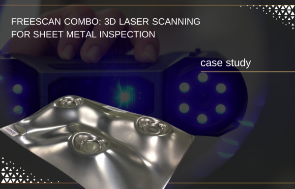 banner FreeScan Combo 3D laser scanner for sheet metal inspection, high-precision scanning of metal parts