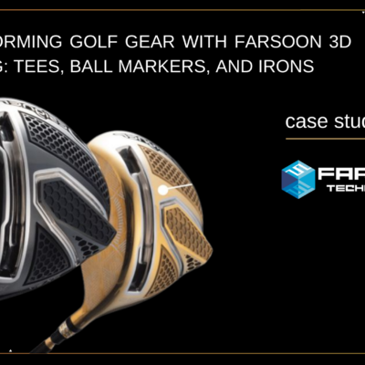 Banner 3D printed golf club, tees, and ball markers produced with Farsoon additive manufacturing technology