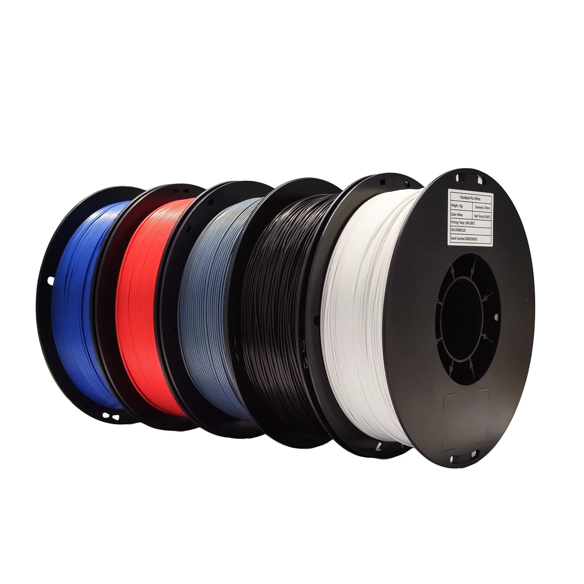 FibreSeek PLA Basic Filament — Grey, 1.75 mm