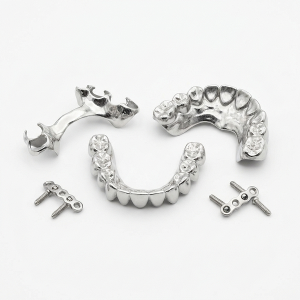 CoCrMo cobalt-chrome 3D-printed dental framework