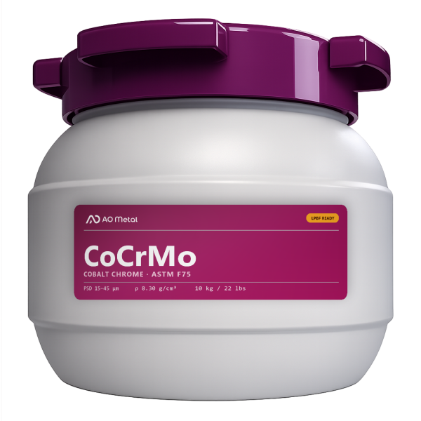 A-Powder Cobalt Chrome Powder (CoCrMo) for Metal 3D Printing | LPBF Compatible – 10 kg / 22 lbs