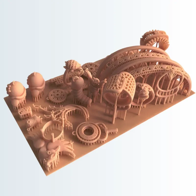Castable resin jewelry master plate - dense pattern tree for lost-wax casting