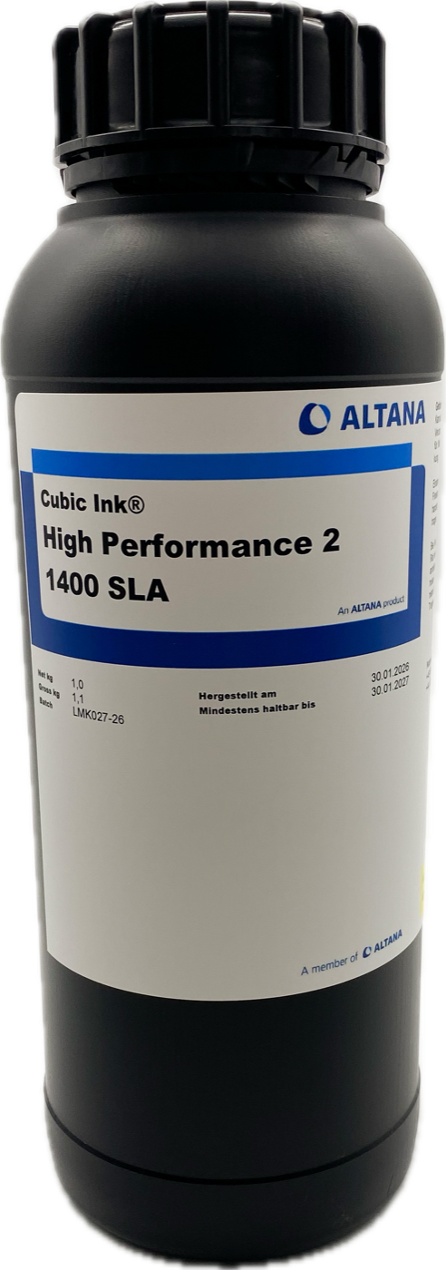 ALTANA Cubic Ink HP 2-1400 VP-SLA – SLA Resin (Translucent Blue), 1 kg / 5 kg