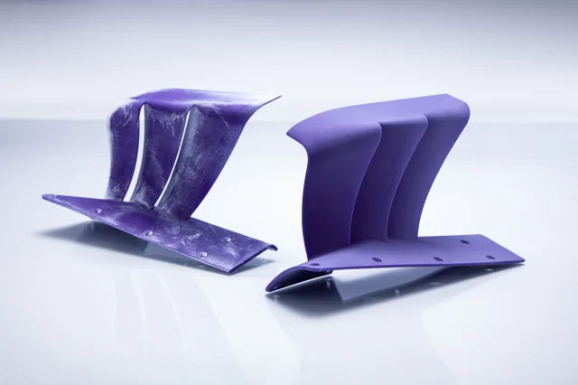 Large SLA 3D printed composite parts cleaned in the AM Solutions C1 Max