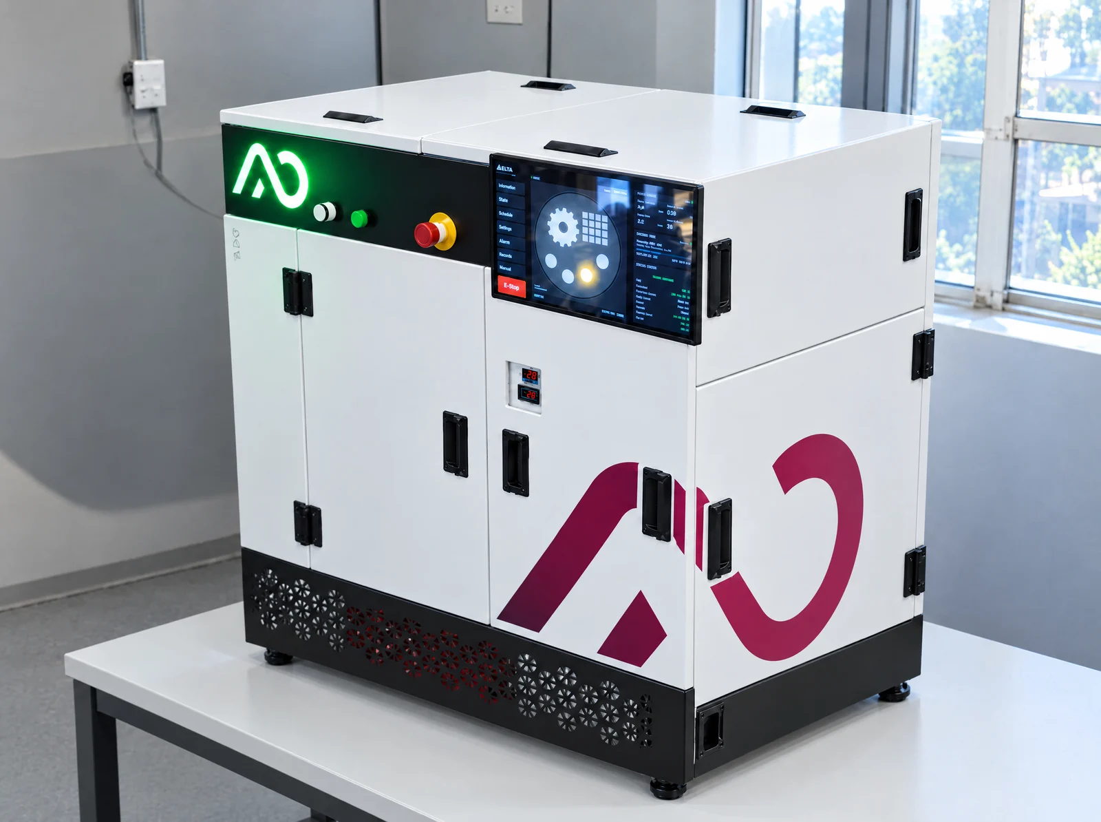 AO Metal A30 benchtop LPBF metal 3D printer on a lab bench