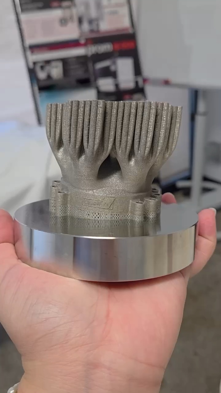Metal heat exchanger printed on the AO Metal A100