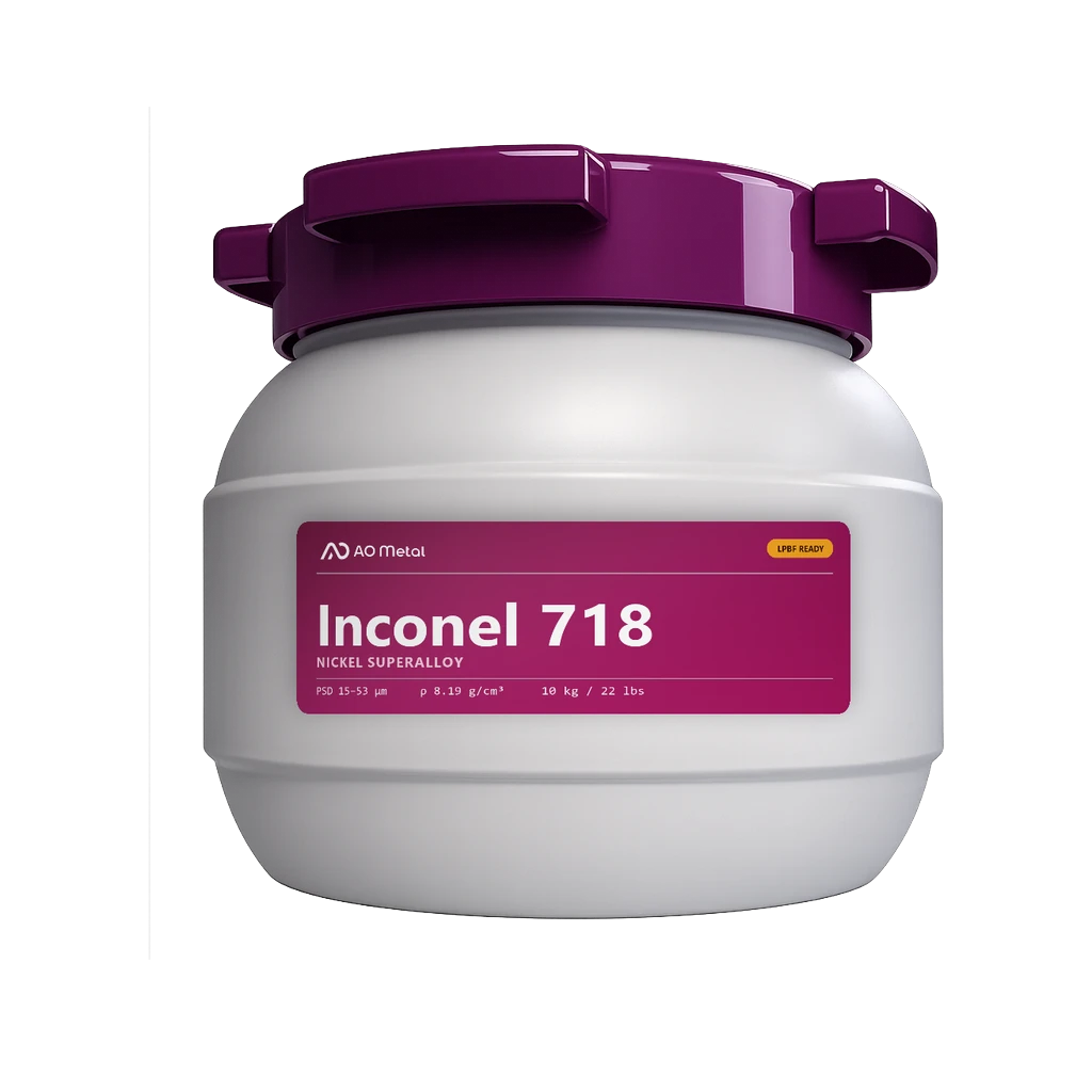A-Powder Inconel 718 Powder for Metal 3D Printing | 15–53 µm LPBF – 10 kg / 22 lbs