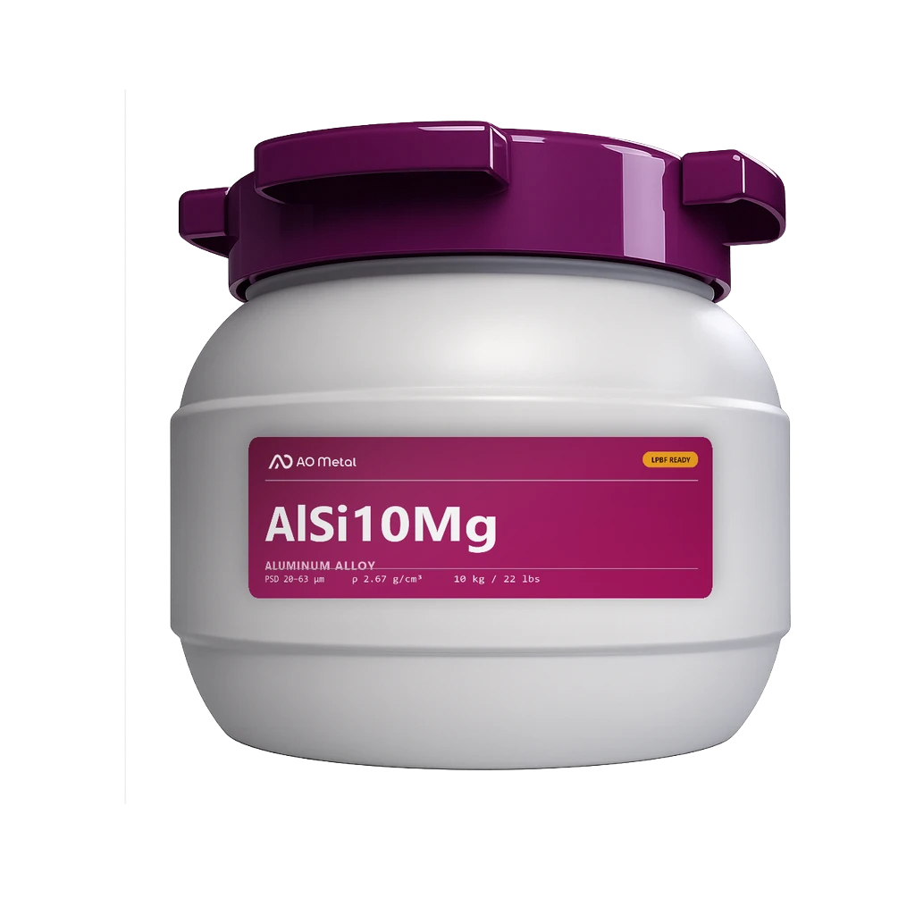 A-Powder AlSi10Mg Powder for Metal 3D Printing | 20–63 µm LPBF – 10 kg / 22 lbs