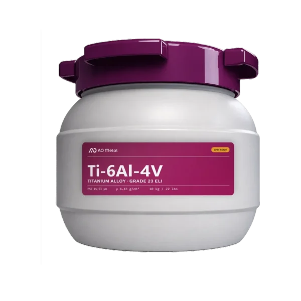 A-Powder Ti-6Al-4V Grade 23 ELI Powder for Metal 3D Printing | 15–53 µm LPBF – 10 kg / 22 lbs