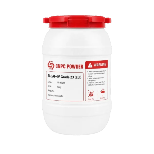 CNPC Ti-6Al-4V Grade 23 ELI Powder for Metal 3D Printing | 15–53 µm LPBF – 10 kg / 22 lbs