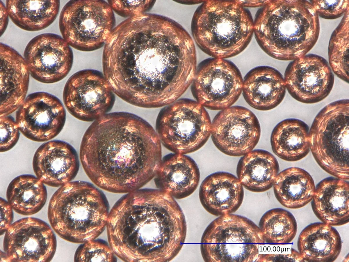 Ampcoloy 972 copper alloy powder atomized with the ATO Induction Melting System