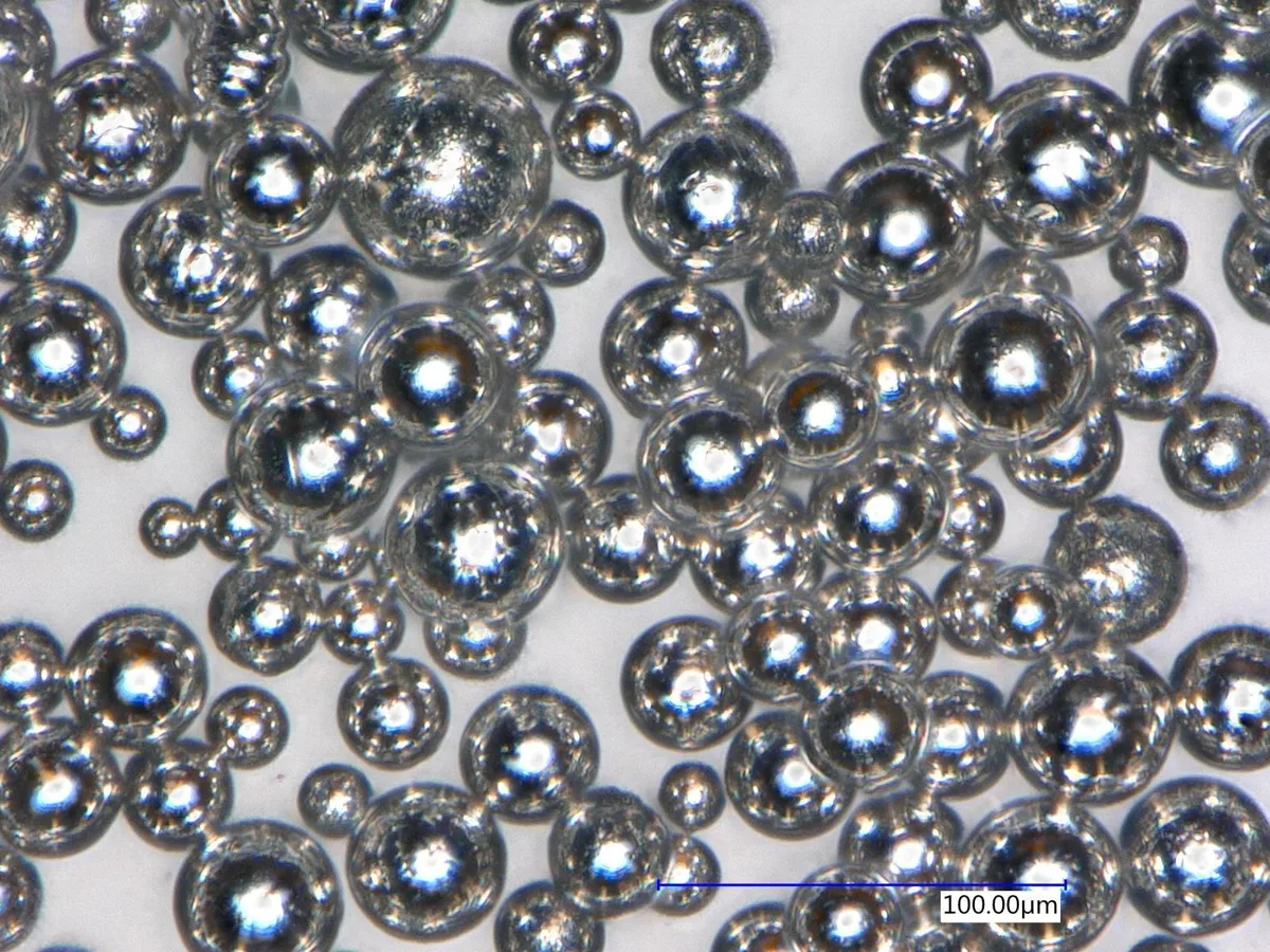 Platinum-copper PtCu powder atomized on the ATO Lab