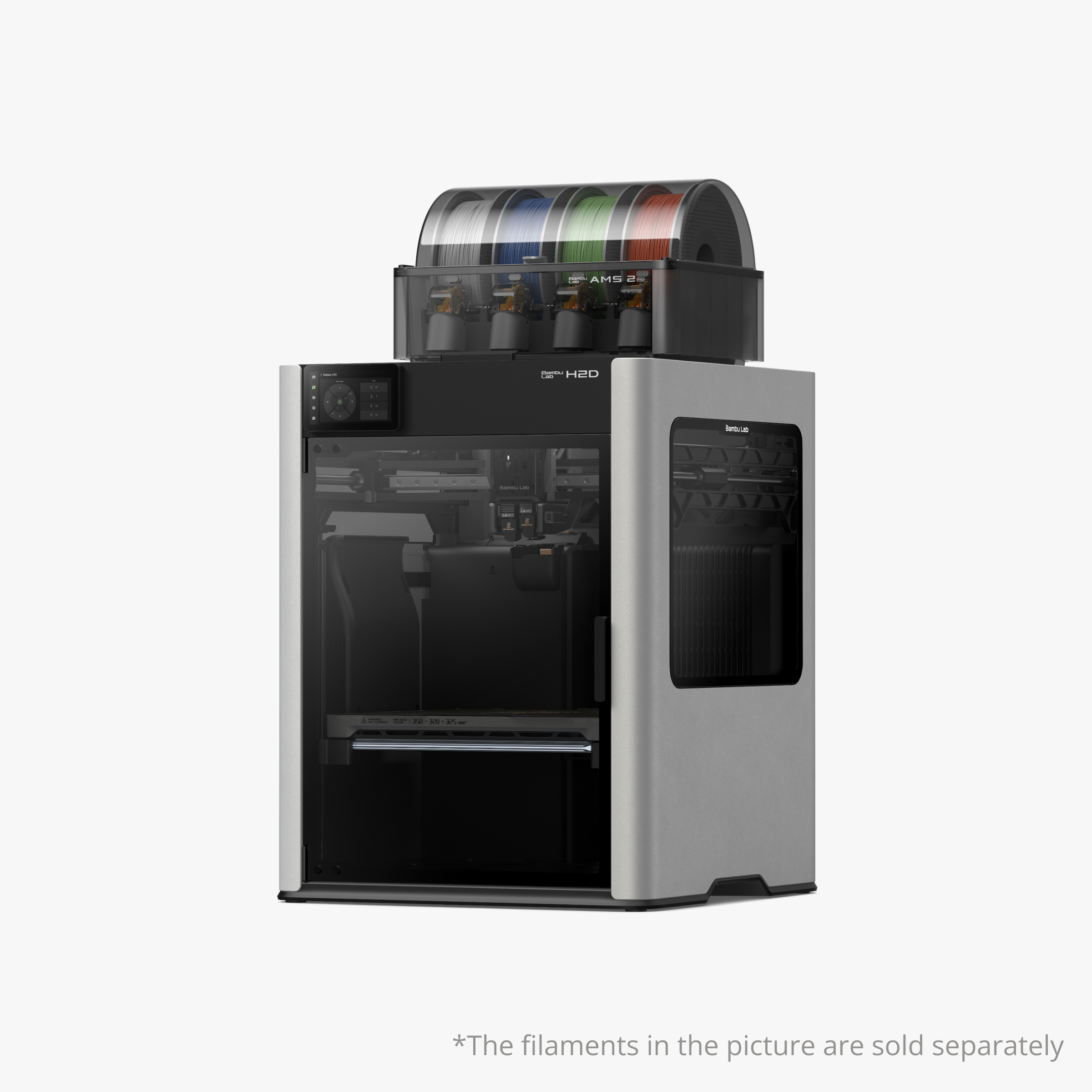 Bambu Lab H2D Dual-Nozzle FDM 3D Printer – Multi-Material AMS 2 Pro | 350×320×325 mm