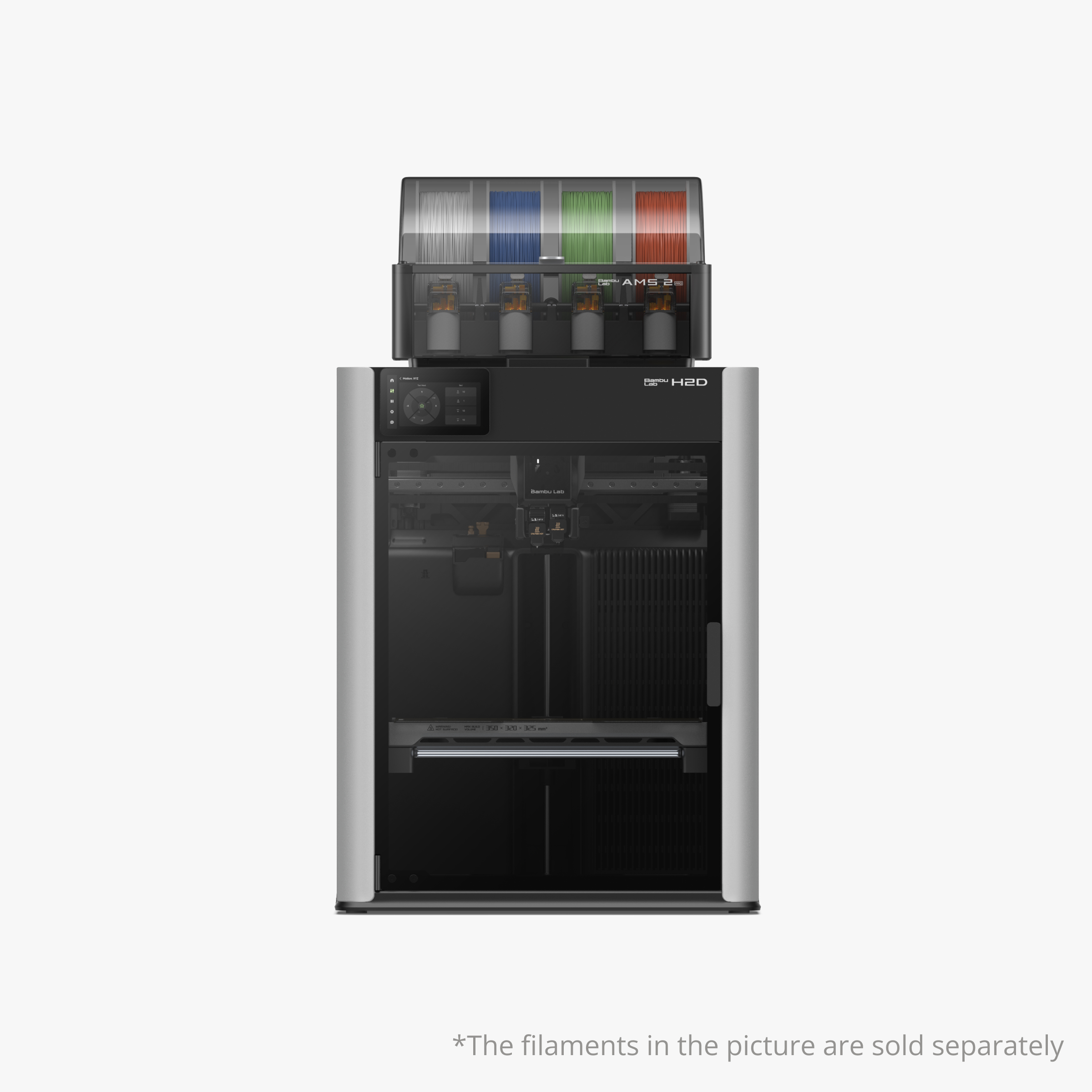 Bambu Lab H2D Dual-Nozzle FDM 3D Printer – Multi-Material AMS 2 Pro | 350×320×325 mm