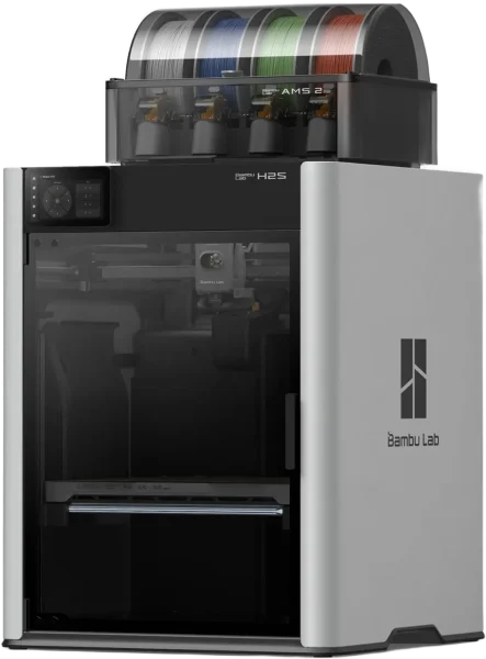 Bambu Lab H2S Large-Format FDM 3D Printer – Multi-Material AMS 2 Pro | 340×320×340 mm