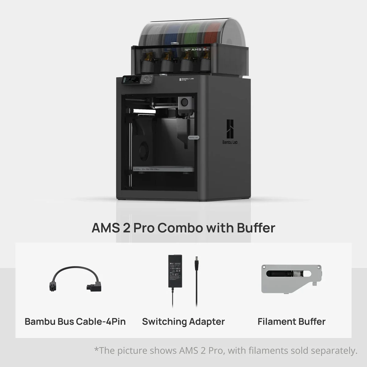 Bambu Lab P1S Enclosed CoreXY FDM 3D Printer – Multi-Material AMS | 256×256×256 mm
