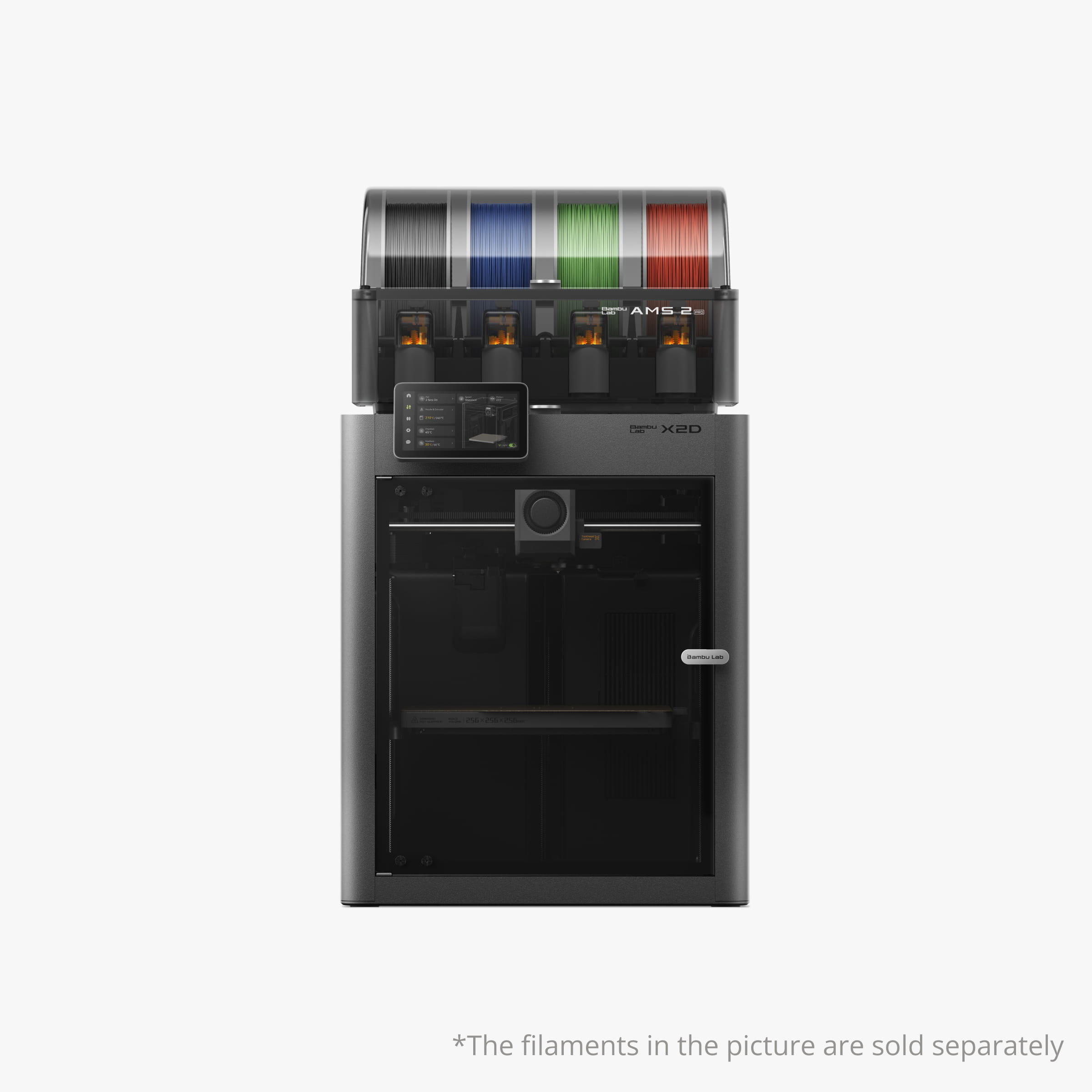 Bambu Lab X2D Compact Dual-Nozzle FDM 3D Printer – Multi-Material AMS 2 Pro | 256×256×260 mm