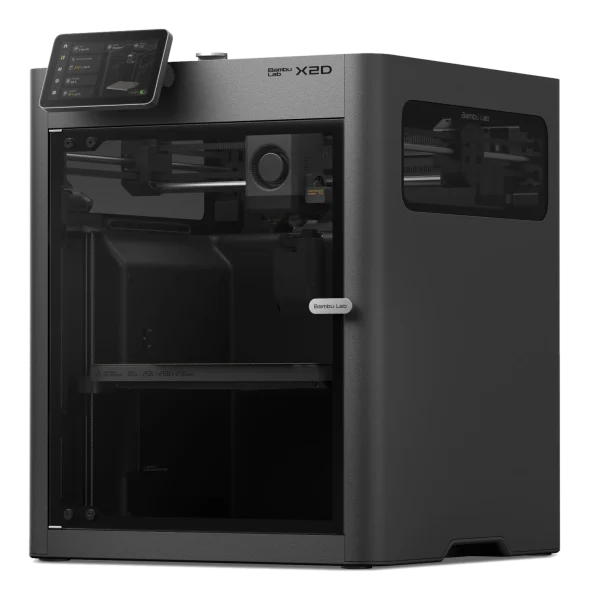 Bambu Lab X2D Compact Dual-Nozzle FDM 3D Printer – Multi-Material AMS 2 Pro | 256×256×260 mm
