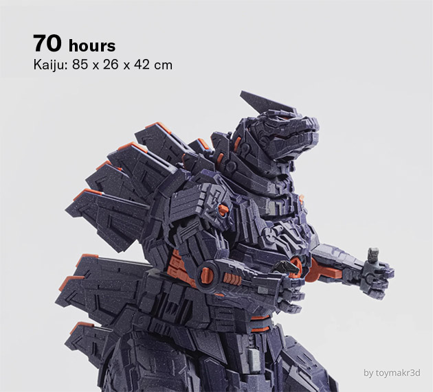 3D printed Kaiju Bambu Lab X1-Carbon Combo