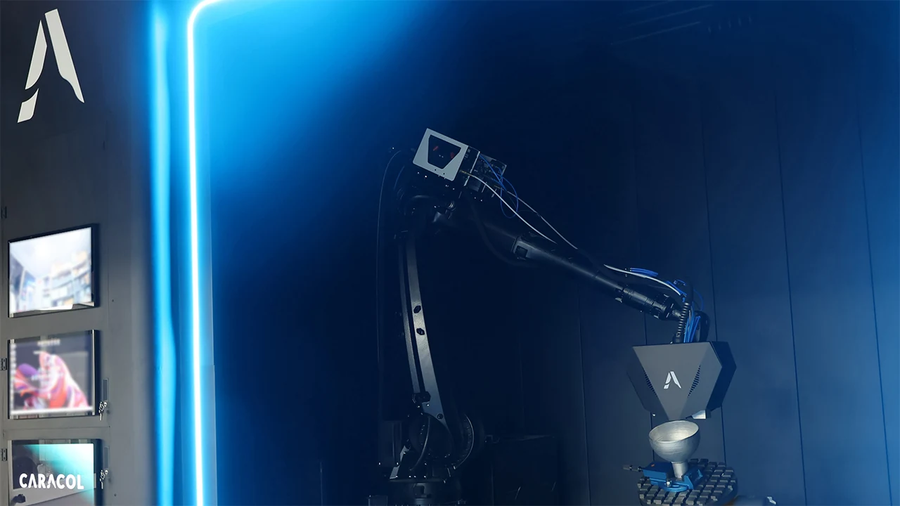 Caracol Vipra AM Robotic WAAM Metal 3D Printer – Turnkey 9-Axis Cell | 8.2×6.6×6.6 ft / 2.5×2.0×2.0 m