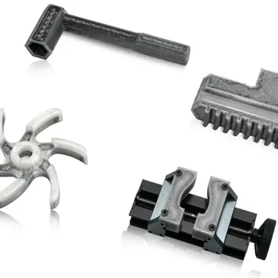 Carbon-fiber reinforced parts printed on the FibreSeeker 3 continuous-fibre 3D printer