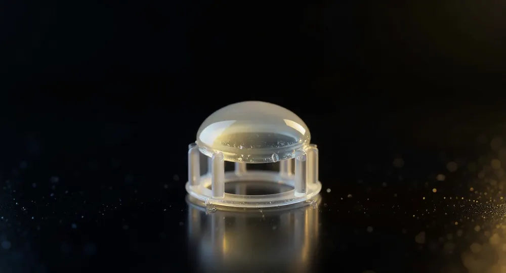 Clear polished SLA resin optical lens cover