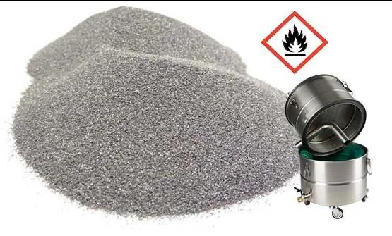 Delfin inert vacuum with explosive-dust separator handling reactive metal powder