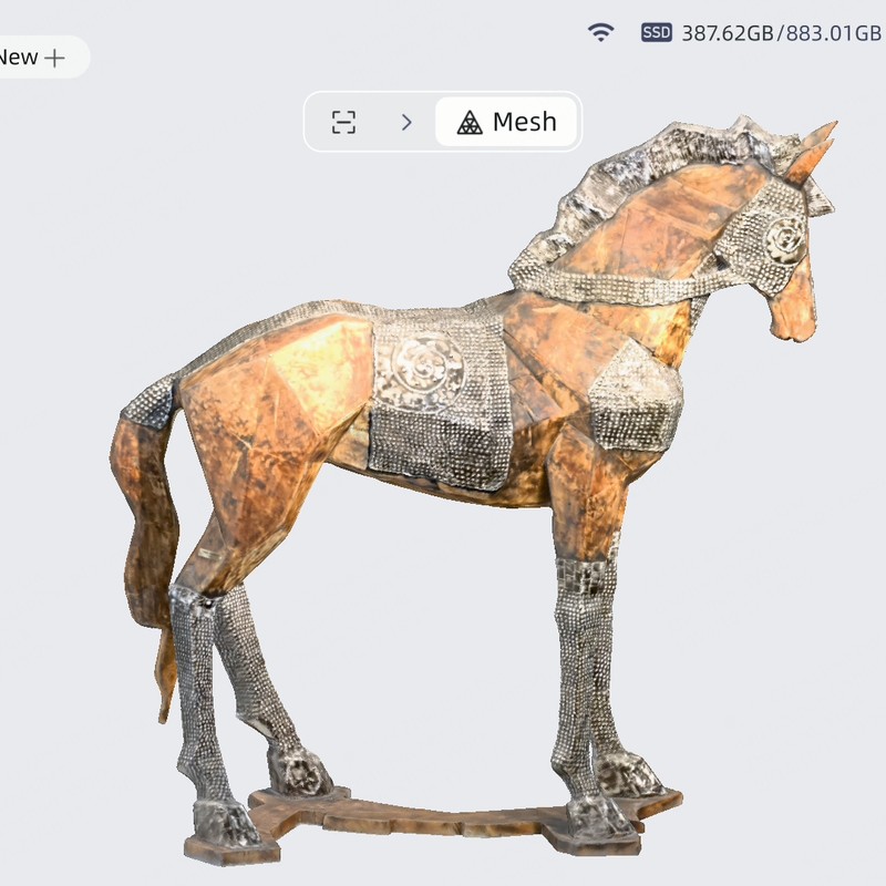 High-density textured 3D mesh result