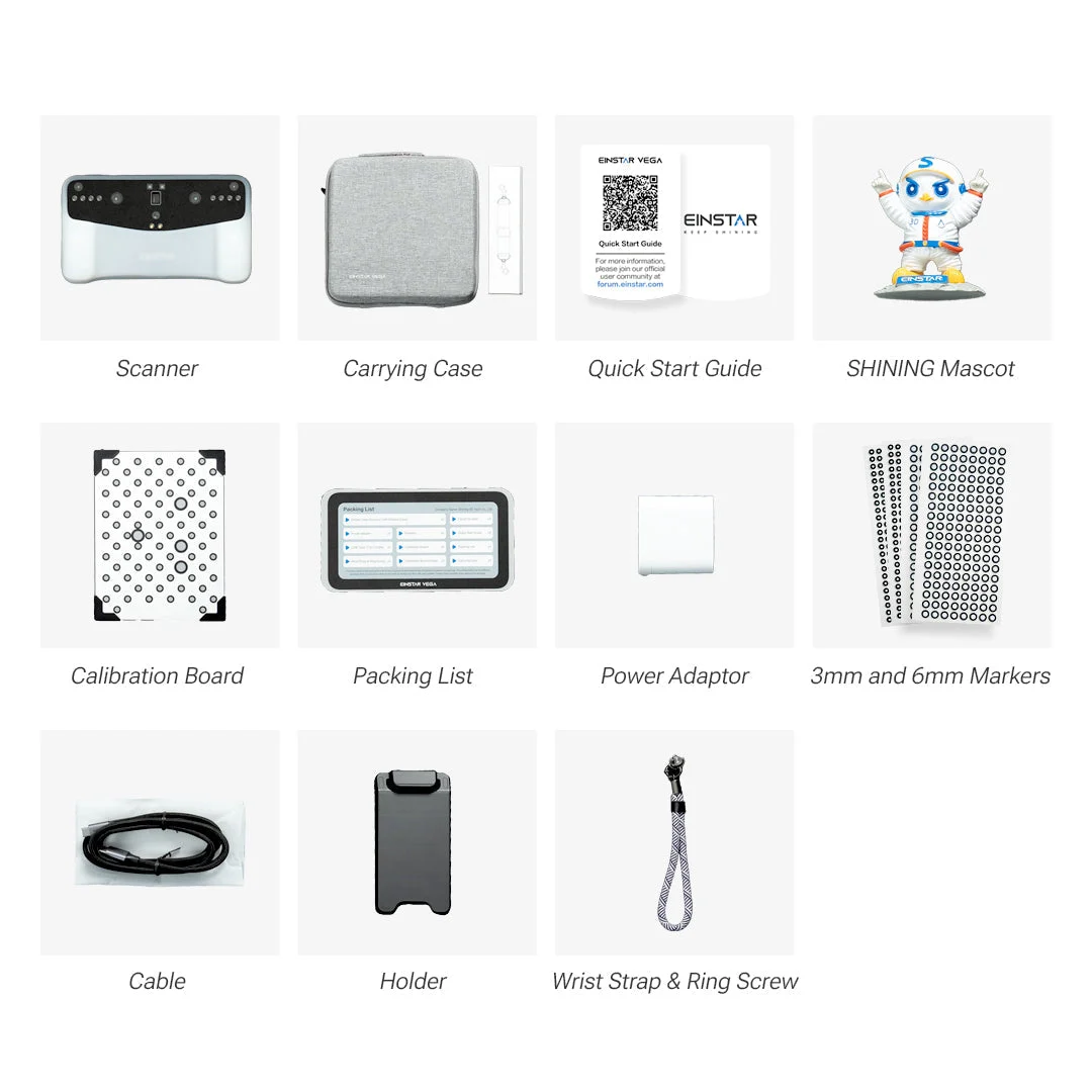 Shining 3D Einstar Vega 3D Scanner – Wireless All-in-One, Full-Color, No PC Required
