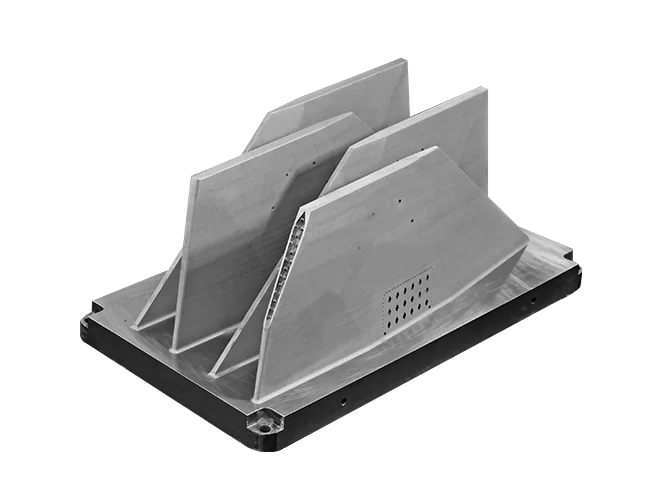 Lightweight aerospace wing rudder with internal lattice printed on the Farsoon FS721M metal LPBF system