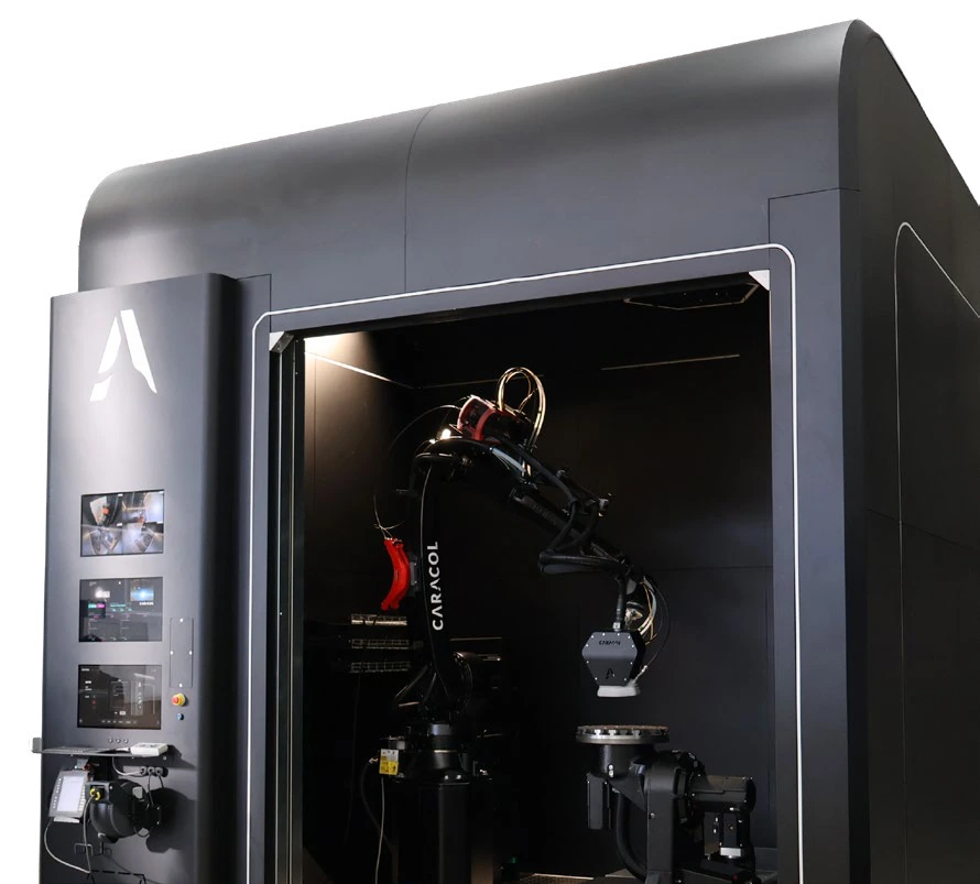 Caracol Vipra AM Robotic WAAM Metal 3D Printer – Turnkey 9-Axis Cell | 8.2×6.6×6.6 ft / 2.5×2.0×2.0 m